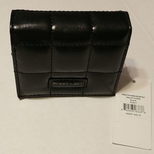 Poppy Grey Black Preston Medium Bifold Wallet W/RFID. New with tags.